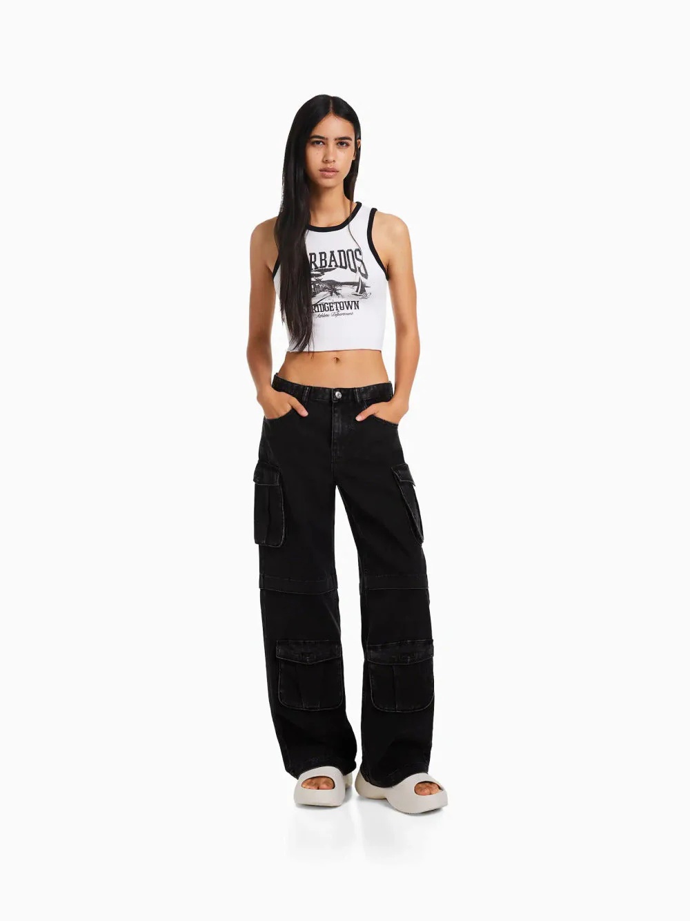 Multi-pocket cargo jeans - Image 4