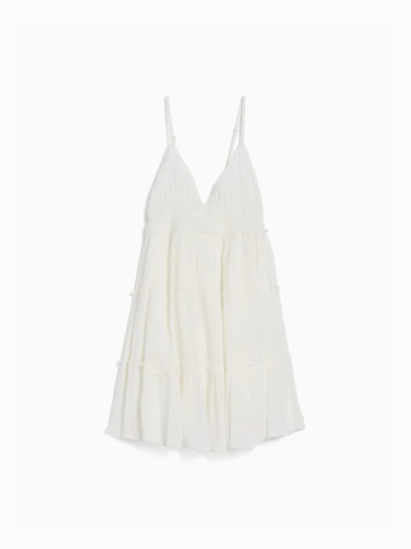 Mini dress with ruffled straps Pearl