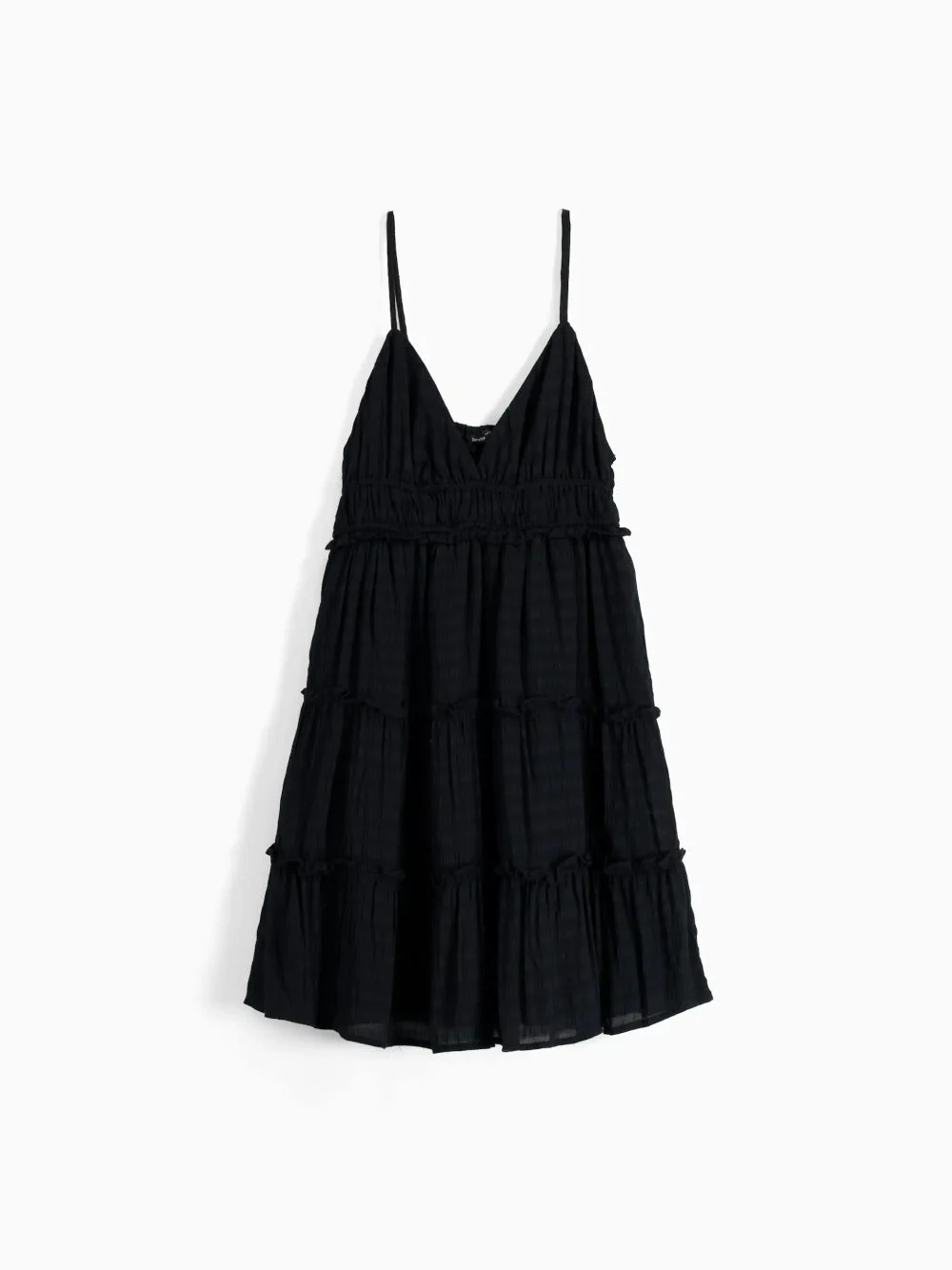 Mini dress with ruffled straps orchid