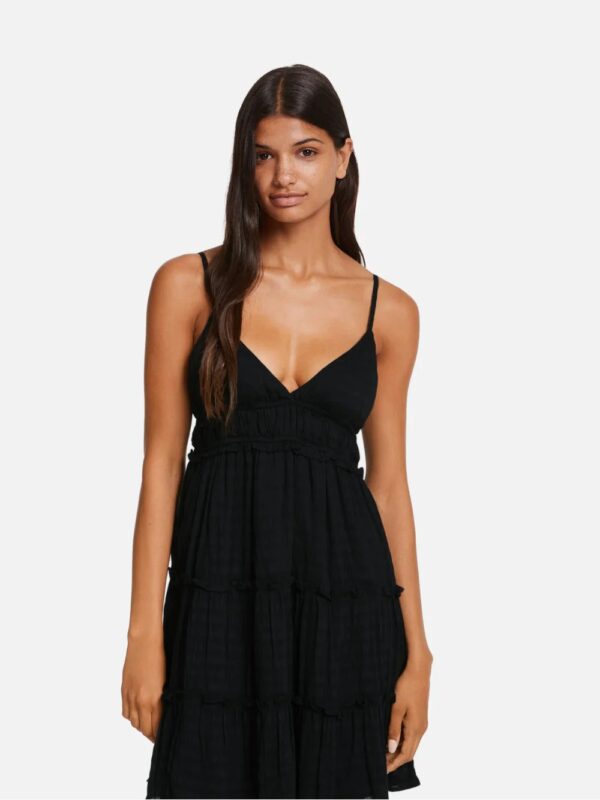 Alternative view of Mini dress with ruffled straps orchid